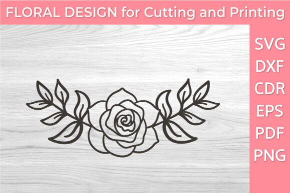 Beautiful Hand-Drawn Floral Divider SVG