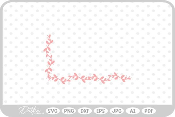 Corner Flower Floral Border SVG PNG DXF