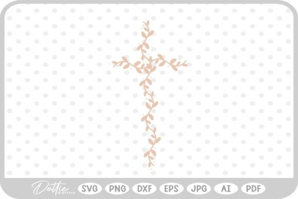 Cross God Jesus Floral Love SVG PNG DXF