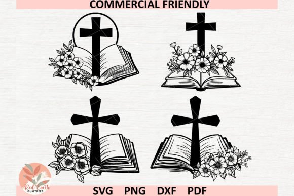 Cross Svg, Floral, Bible Png, Faith Svg