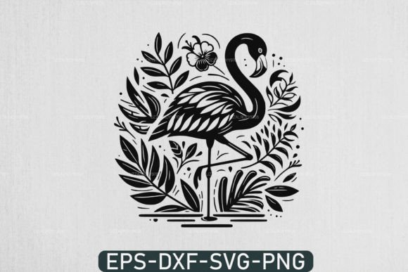 Floral Flamingo Svg, Beach Summer Svg
