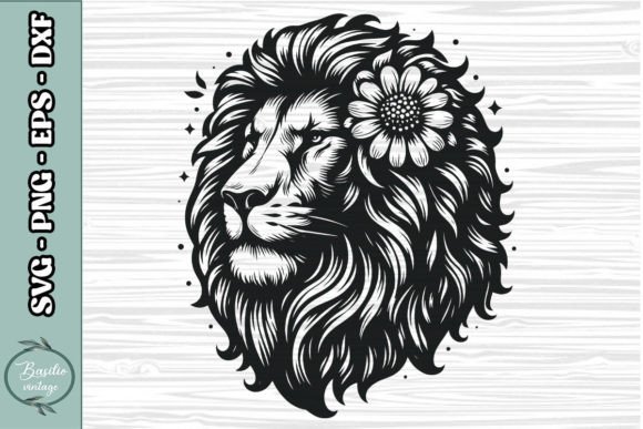 Floral Lion SVG Clipart 19 Review