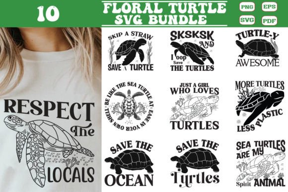 Floral Turtle SVG Bundle Review