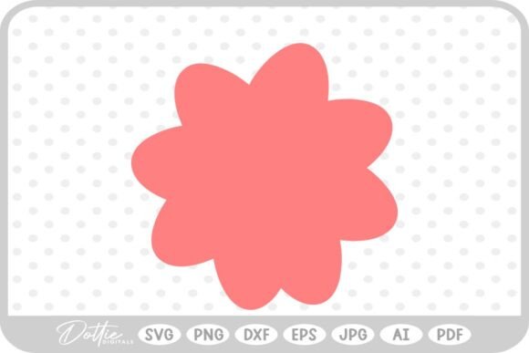 Flower Floral Silhouette SVG PNG DXF