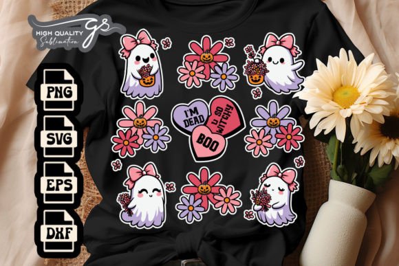 I m Boo Witchy Floral Halloween SVG