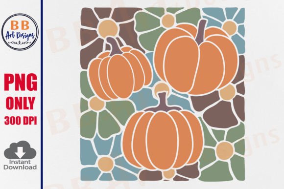 Pumpkin Boho Floral Fall SVG Flower PNG